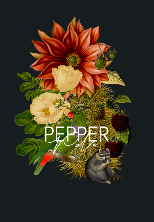 Raspberry Raccoon & Verde Parrot